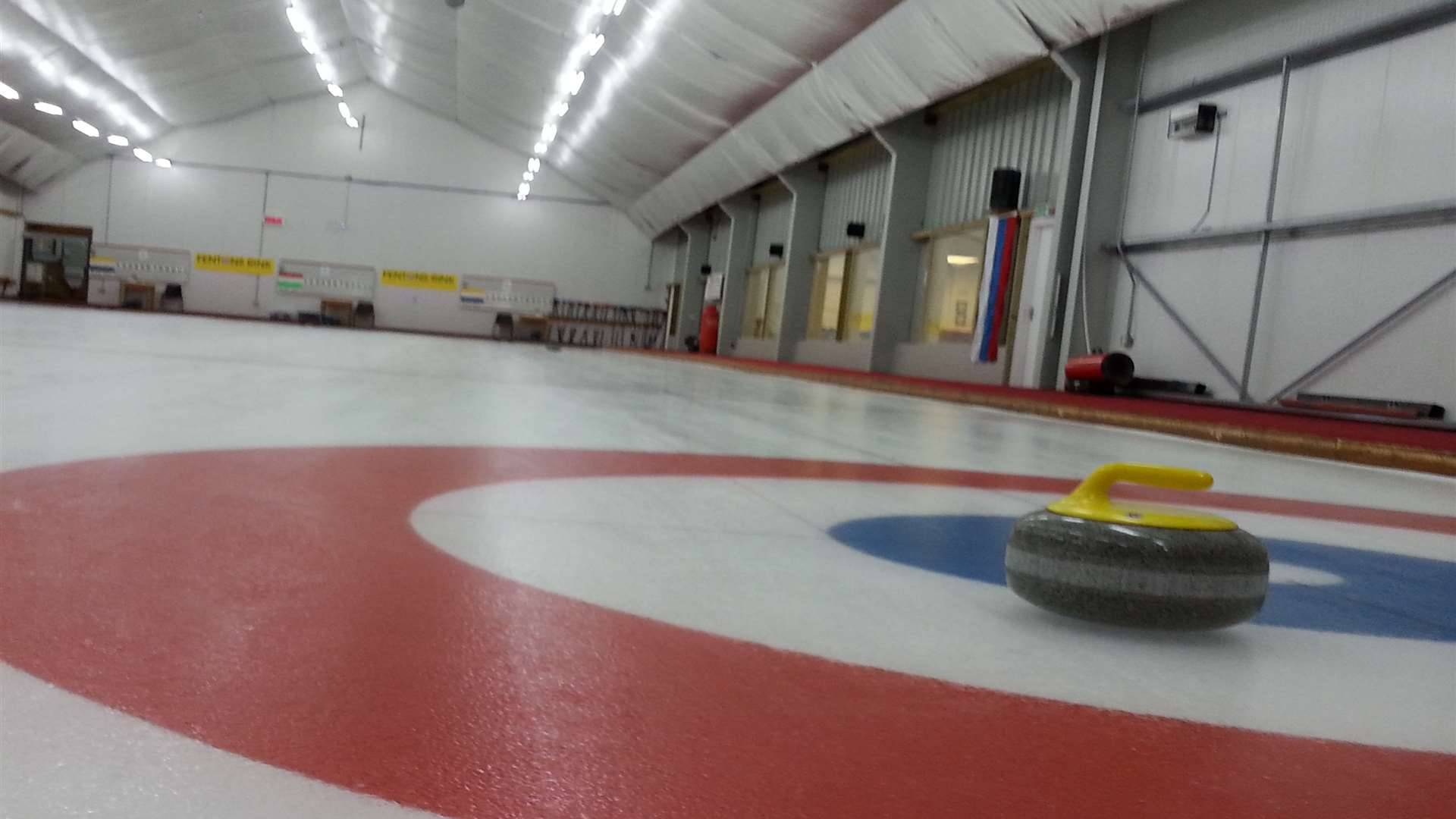 Puck at curling rink