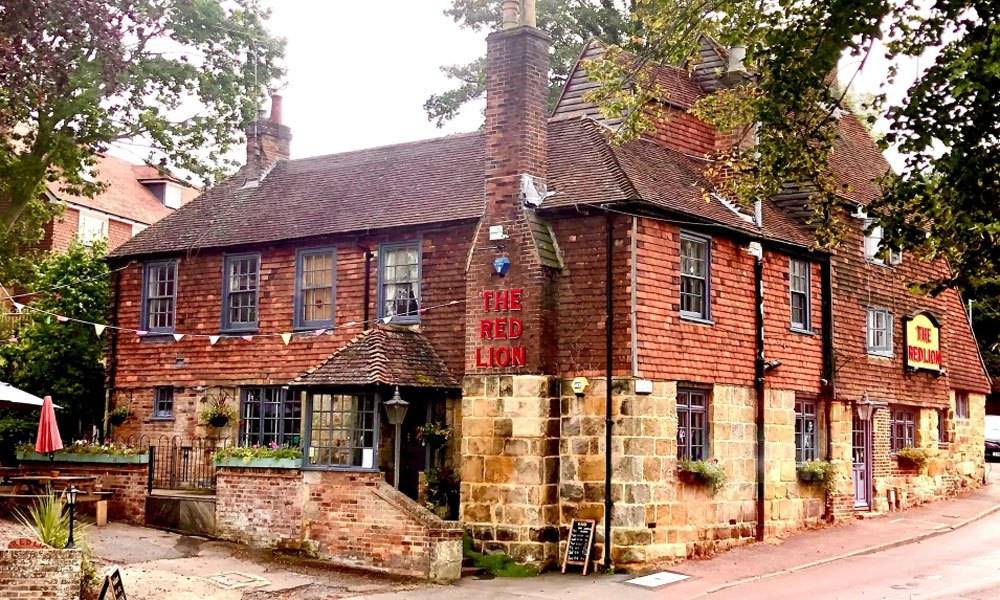 The Red Lion, Rusthall, beer garden The Red Lion, Rusthall
