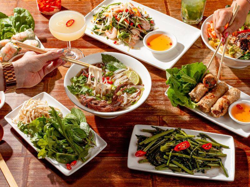 Bowl of pho noodles