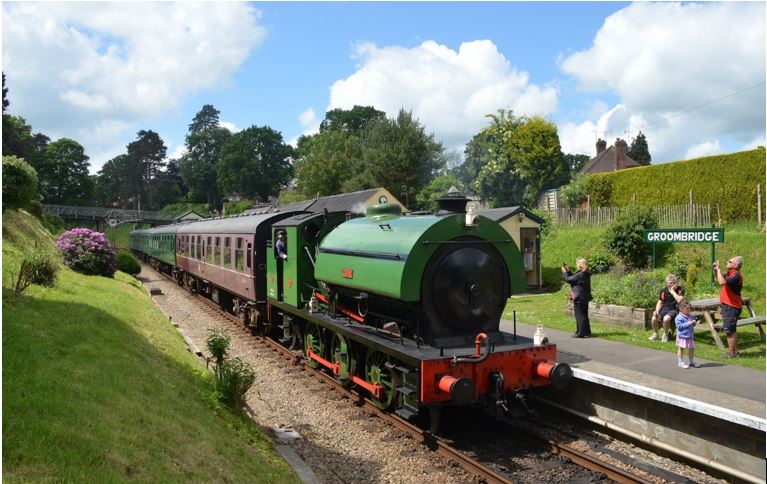 The Spa Valley Railway The Spa Valley Railway steam train at Groombridge station