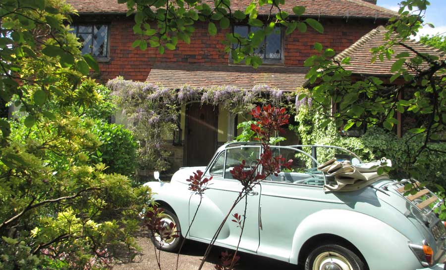 Bramley house and vintage car