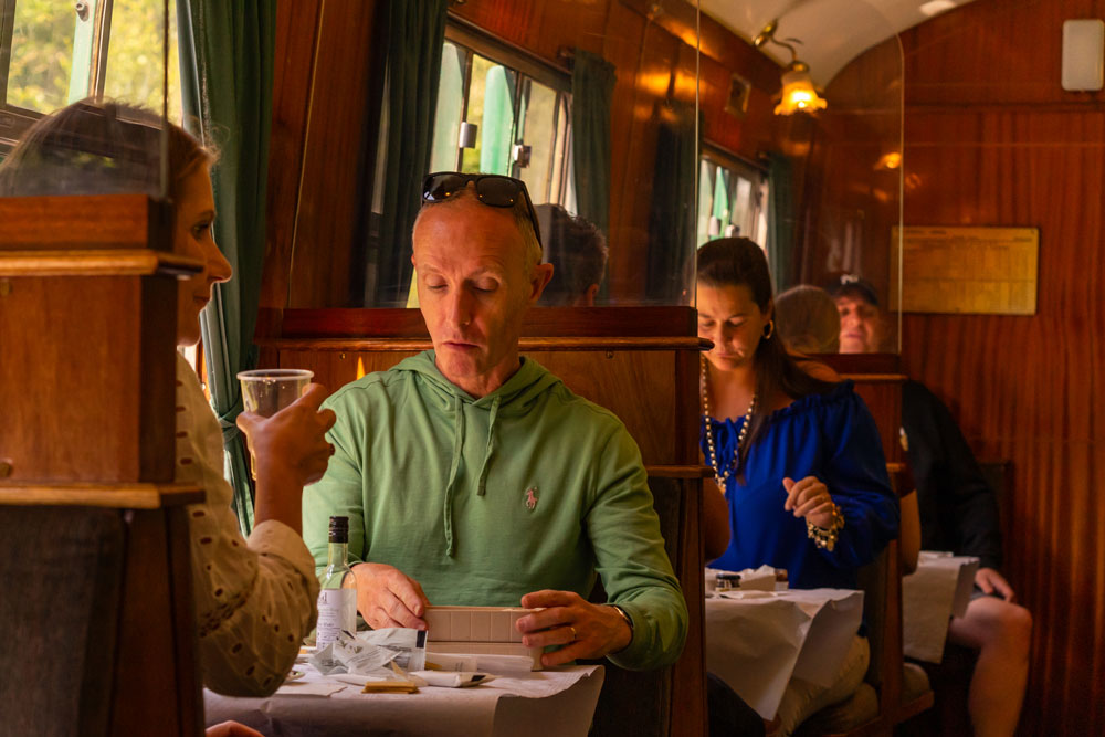 On the train on the Spa Valley Railway On the train on the Spa Valley Railway