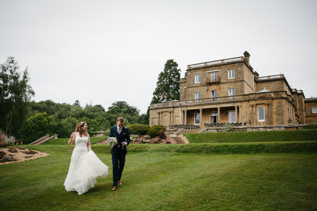driscoll_0241 Newlyweds walking around the Salomons Estate garden
