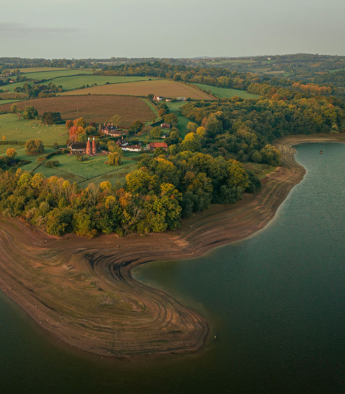 Bewl-water-reservoir-drone-view Bewl Water from above