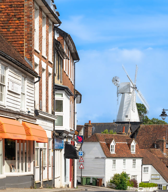 Cranbrook-high-street Cranbrook high street with a windmill at the end