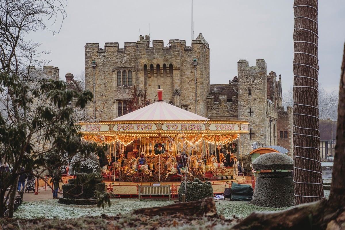 Hever_Christmas_KateYork_Dec22_61-edit A carousel outside Hever Castle at Christmas