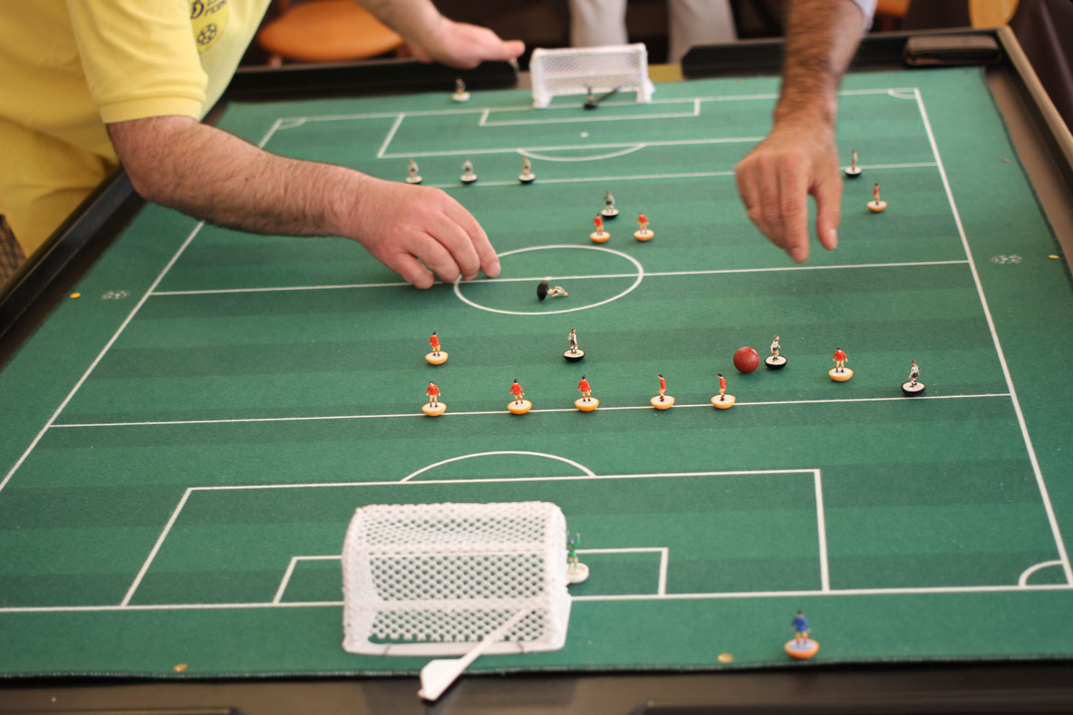 Subbuteo-stock-image A game of Subbuteo