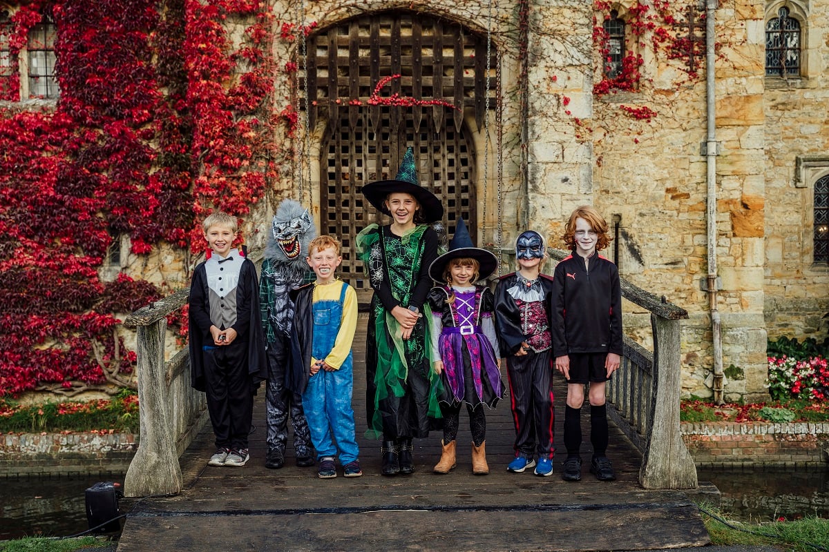 Children dressed up for halloween