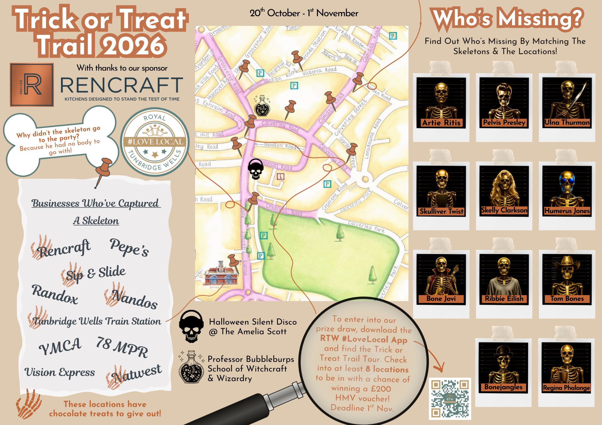 RTWT Trick Or Treat Trail Map